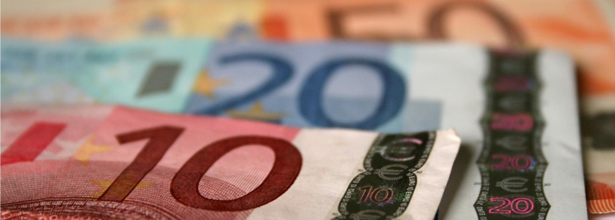 euro biletten tien twintig en vijftig